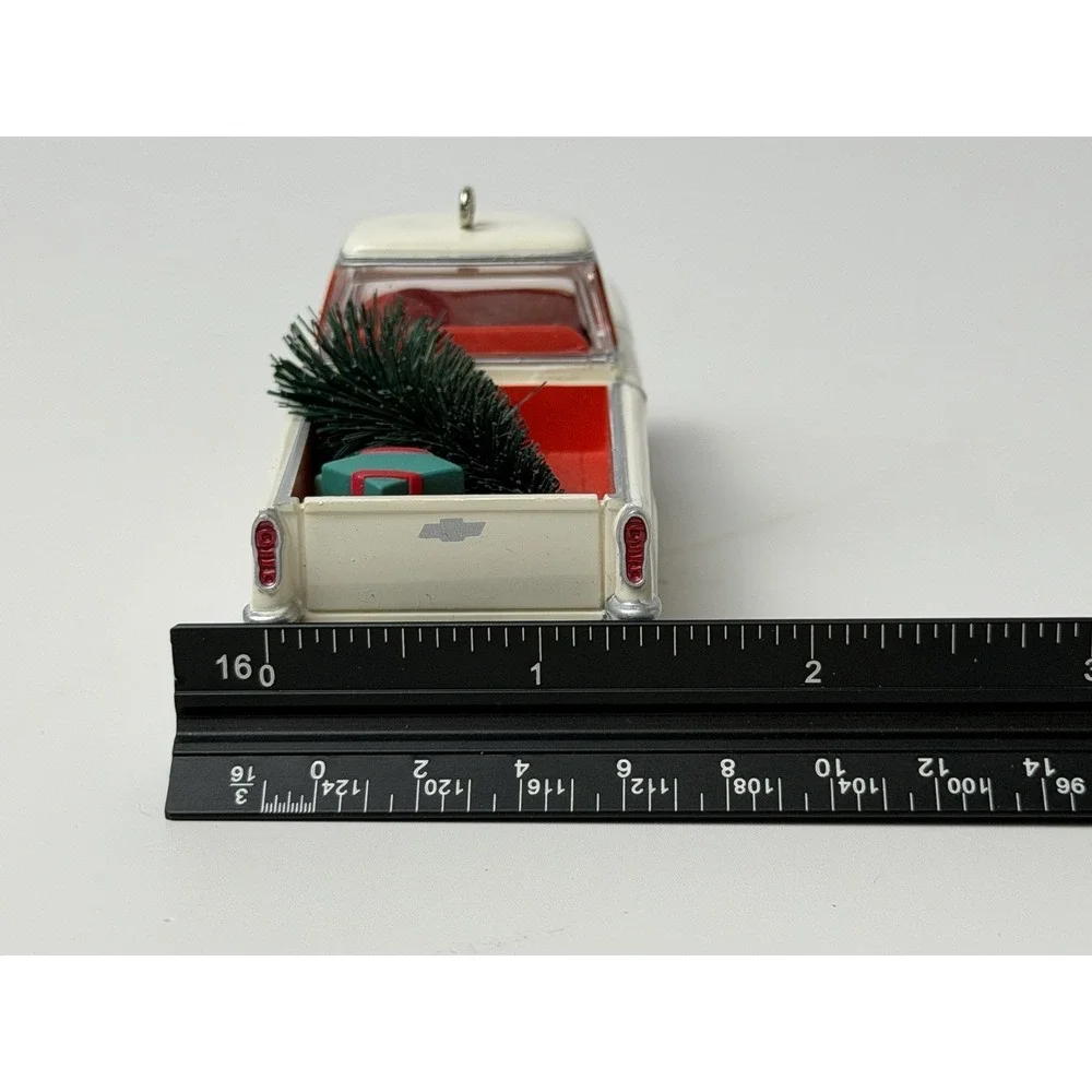 Hallmark 1955 Chevrolet Cameo Truck Ornament White VTG 1996 Keepsake Tree Gift